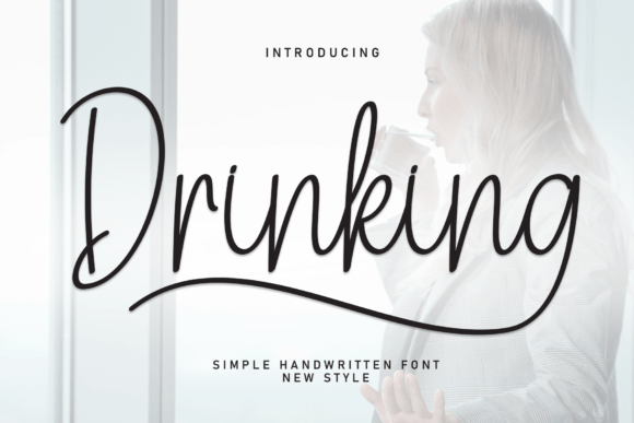 Drinking: A Sweet and Friendly Handwritten Font for Editorial Design