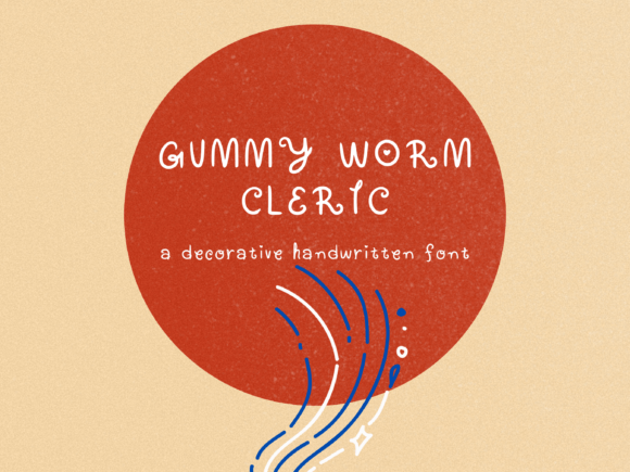 Gummy Worm Cleric Font for Playful Craft Projects