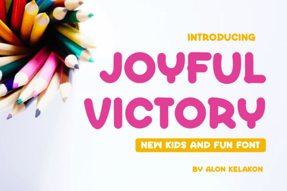 Joyful Victory Font: Sweet Handwritten Style for Crafts