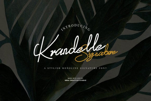Krandelle Signature: A Stylish Script Font for Crafters and Makers