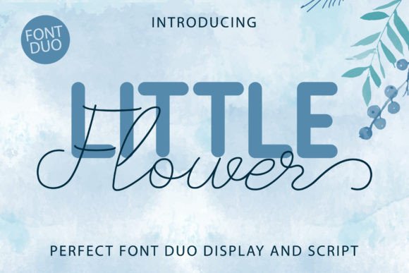 Little Flower Duo: A Playful Script Font for Editorial Charm