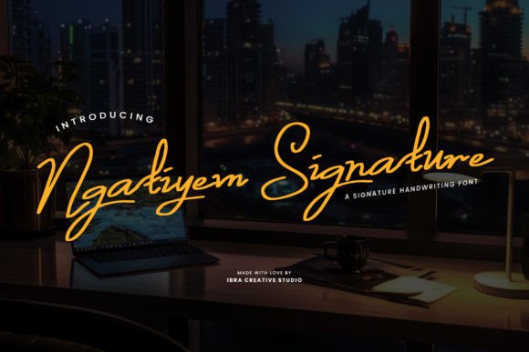 Ngatiyem Signature: A Handwritten Font for Modern Web Design and Digital Branding