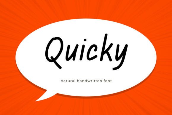 Quicky: A Natural Handwritten Font for Modern Editorial Design