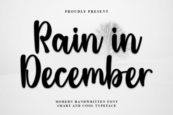 Rain in December: A Festive Typeface for Editorial Design and Digital Publishing