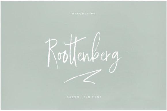 Roottenberg: A Modern Thin Brush Script for Authentic Brand Typography