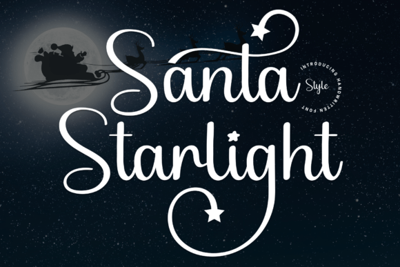 Santa Starlight Font for Handmade Crafts and Products