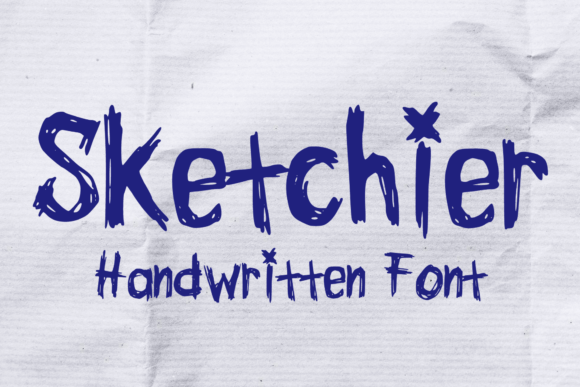 Sketchier: A Sketchy Handwritten Font for Casual Branding Projects